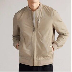 Ted Baker London Men's Cotton Blend Bomber Jacket Stone Ted Size 5 / US Size XL